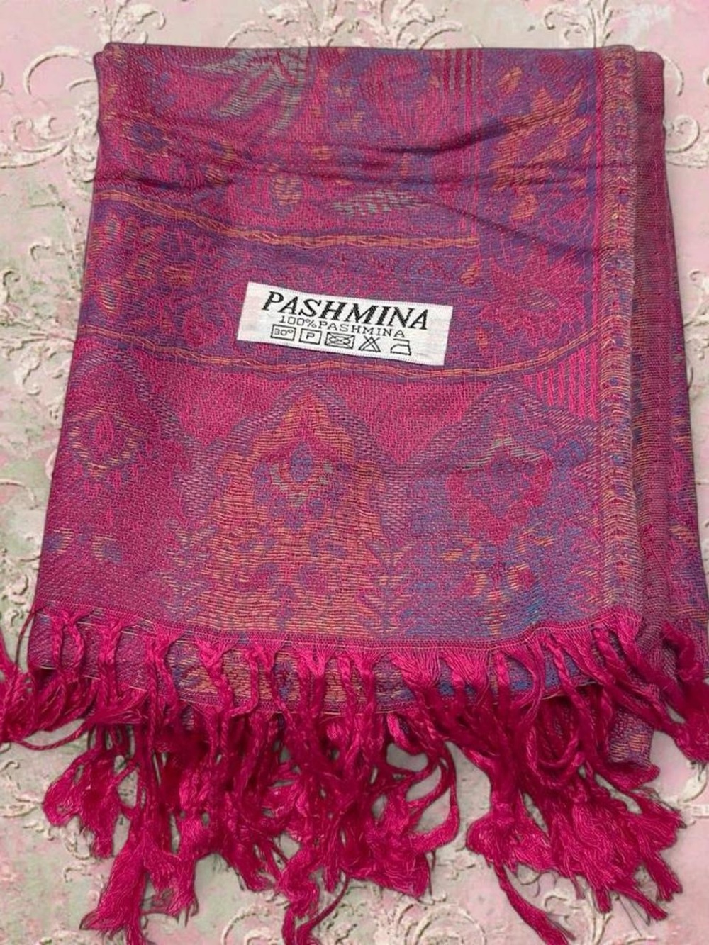 New | Limited Edition: Hot Pink Pastel Multicolor Pashmina Shawl